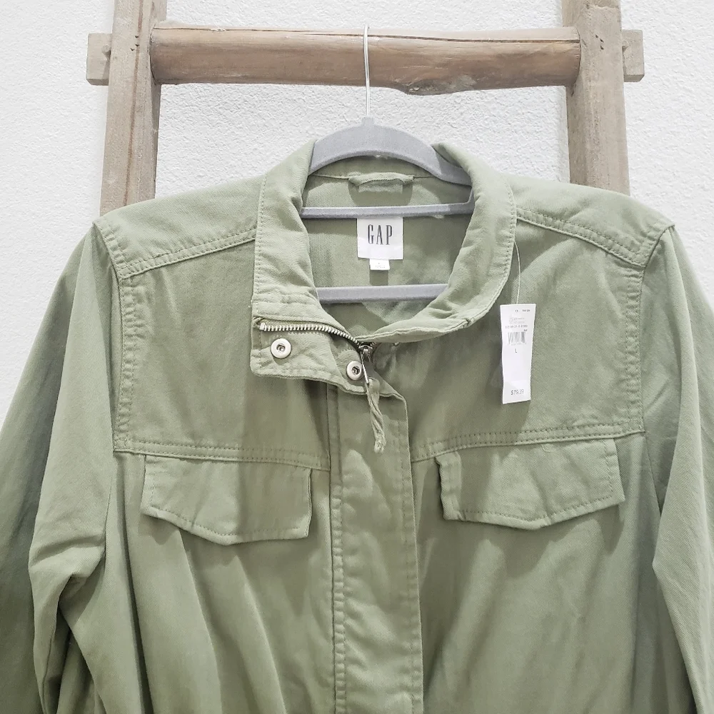 Gap Factory Green Utility Jacket Size Large NWT - Picture 3 of 8